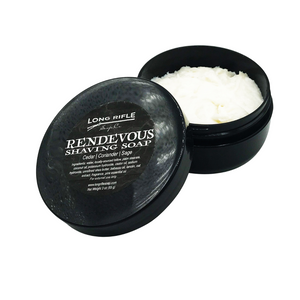 Long Rifle Tallow and Lanolin Rendezvous Shaving Soap 3 oz Container Pour