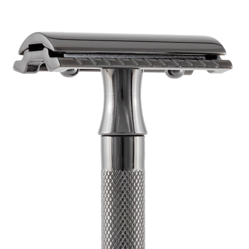 brand Merkur 23c black double edge safety razor extra long handle