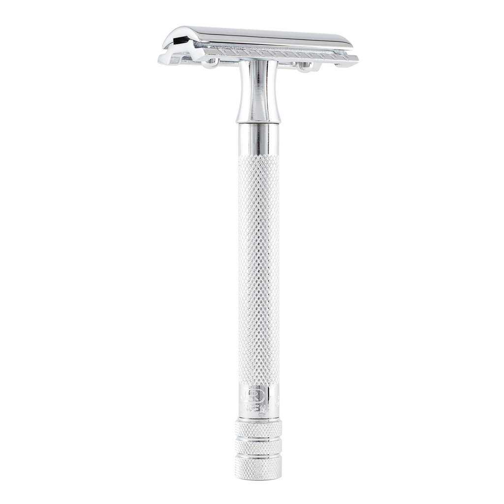 merkur 23c long handle safety razor in chrome