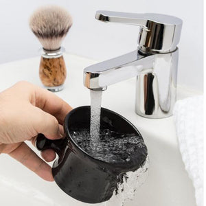 Muhle Black Porcelain Shaving Mug With Handle