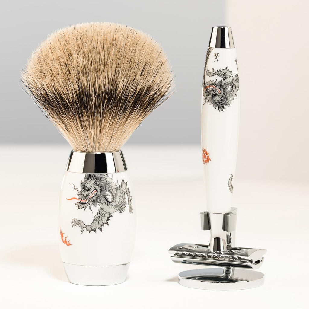 Muhle Silvertip Badger Shaving Brush & Safety Razor Set