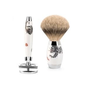 Muhle Silvertip Badger Shaving Brush & Safety Razor Set