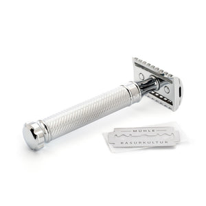 Muhle Traditional Chrome Twist Safety Razor Open Comb