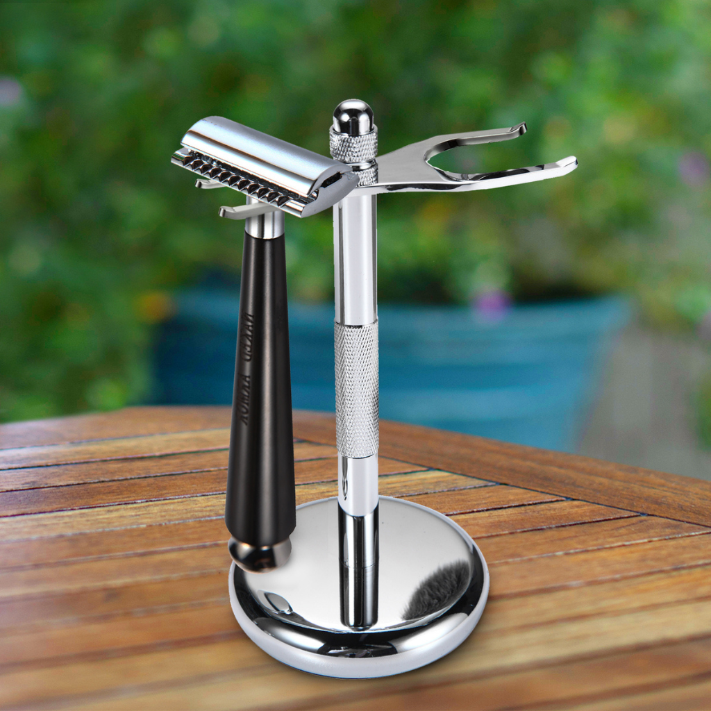 Naked Armor Aglovale Safety Razor Ebony Wood Zinc Aluminum.