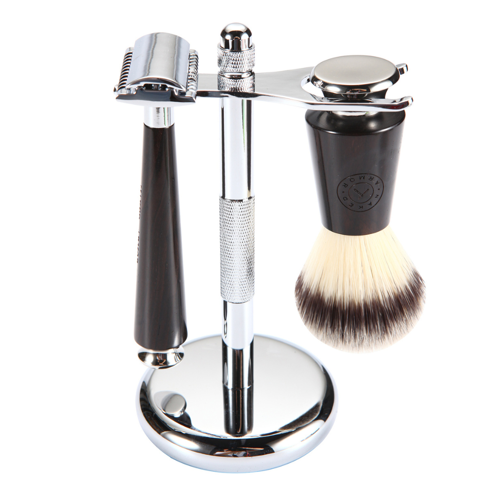 Naked Armor Aglovale Synthetic Fiber Closed Comb Safety Razor Shaving Set.