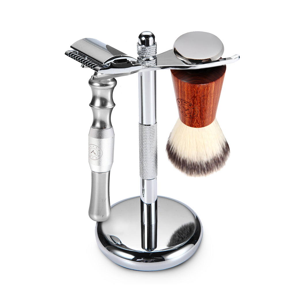 Naked Armor Bleoberis Closed Comb Safety Razor Shaving Set.