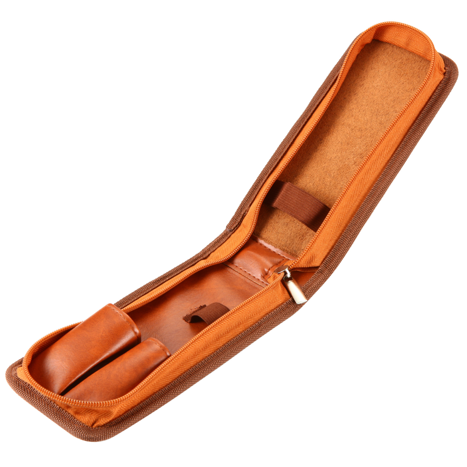 Naked Armor Brown Synthetic Leather Straight Razor Travel Case.