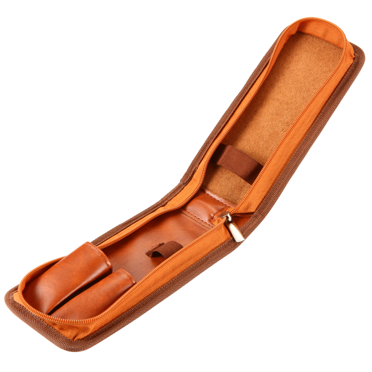 Naked Armor Brown Synthetic Leather Straight Razor Travel Case