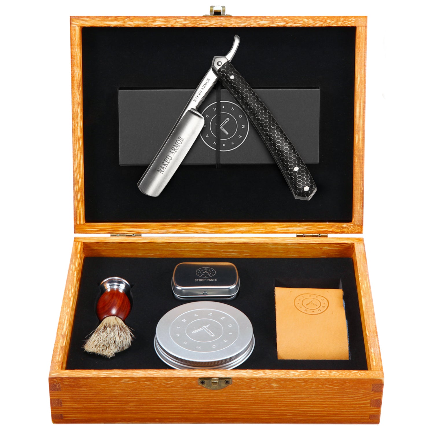 Naked Armor Elyan 7 Piece Straight Razor Kit.