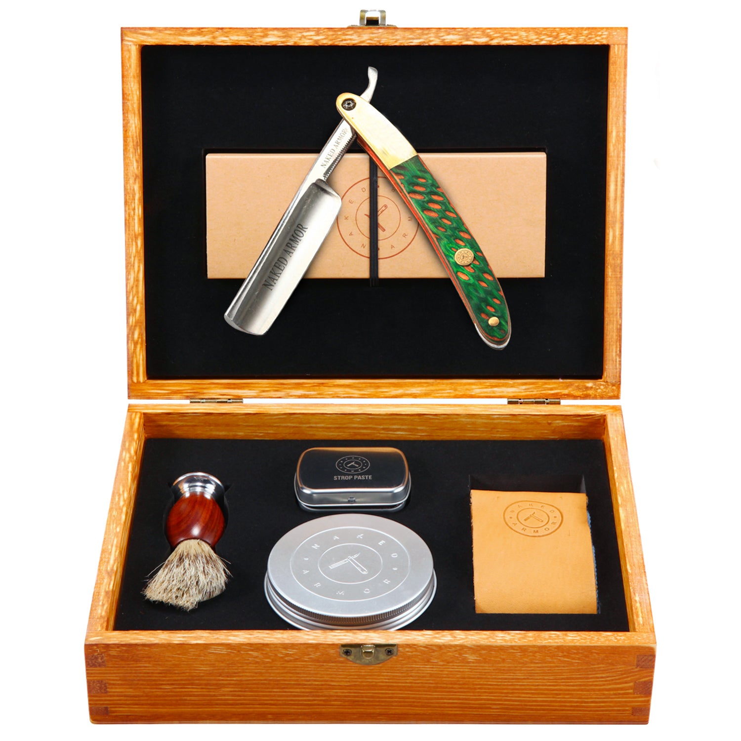 Naked Armor Erech 7 Piece Straight Razor Kit.