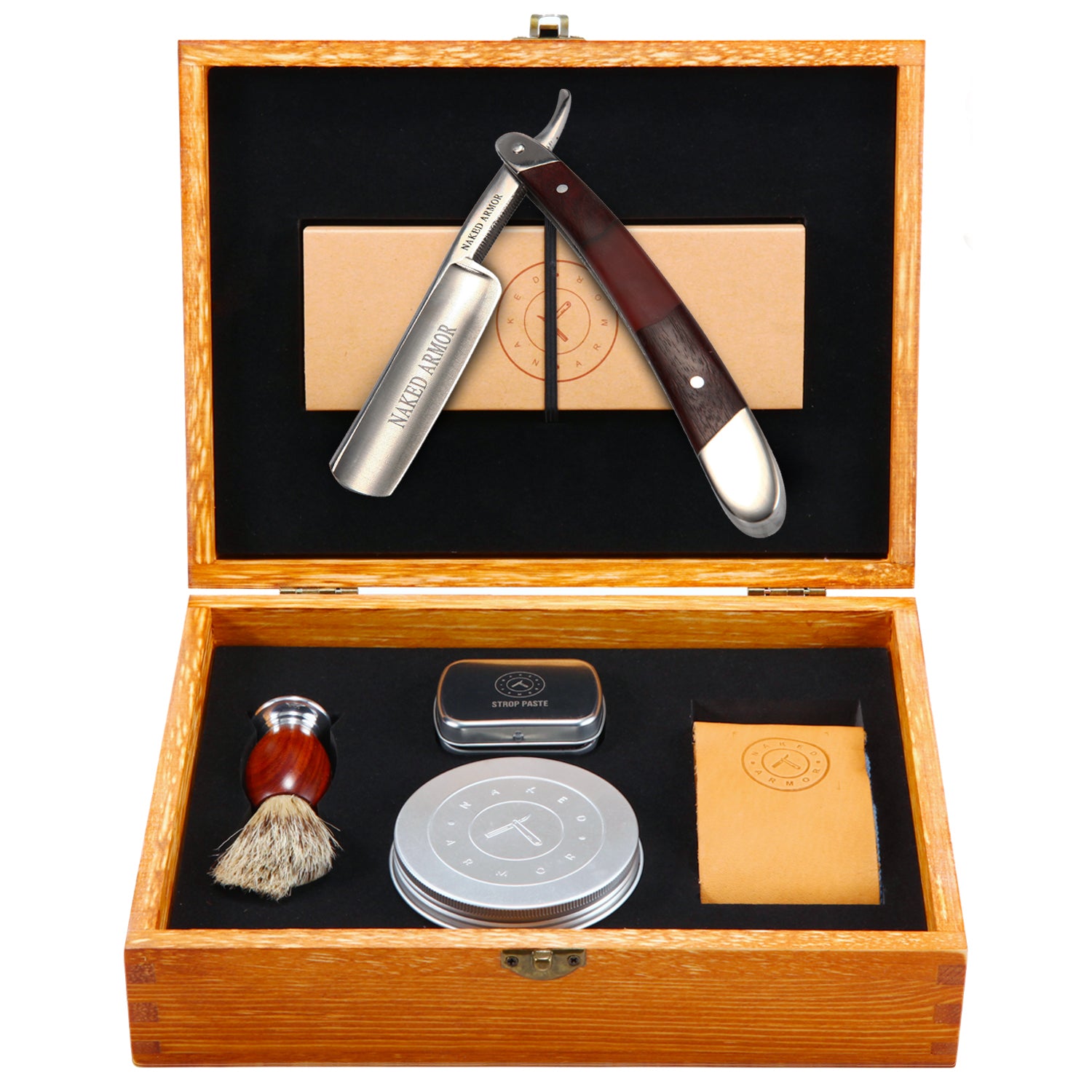 Naked Armor Gaheris 7 Piece Straight Razor Kit.