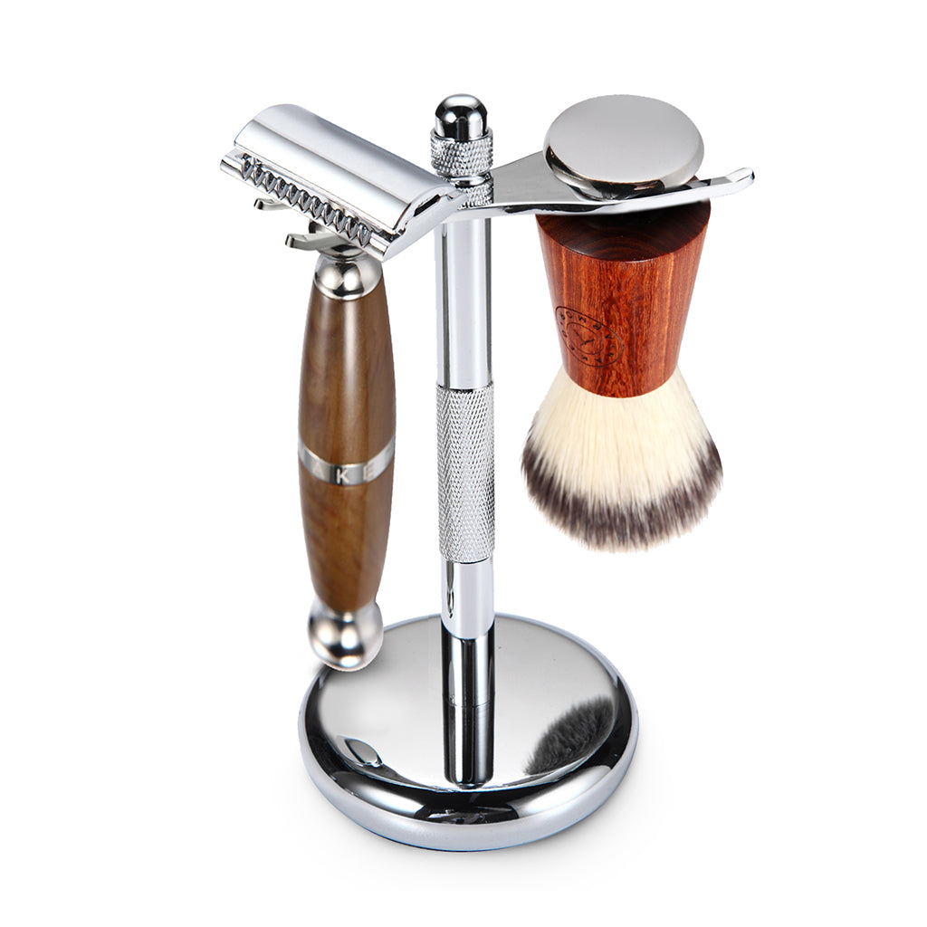 Naked Armor Priamus Closed Comb Safety Razor Shaving Set.