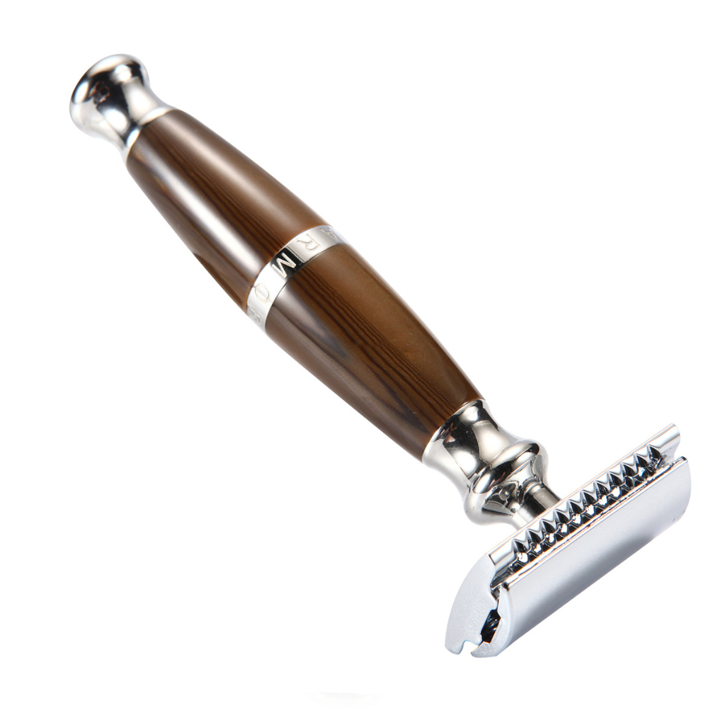 Naked Armor Priamus Closed Comb Safety Razor Shaving Set.