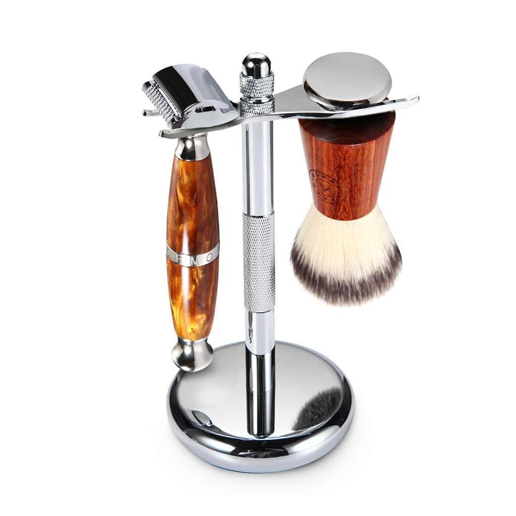 Naked Armor Priamus Closed Comb Safety Razor Shaving Set.