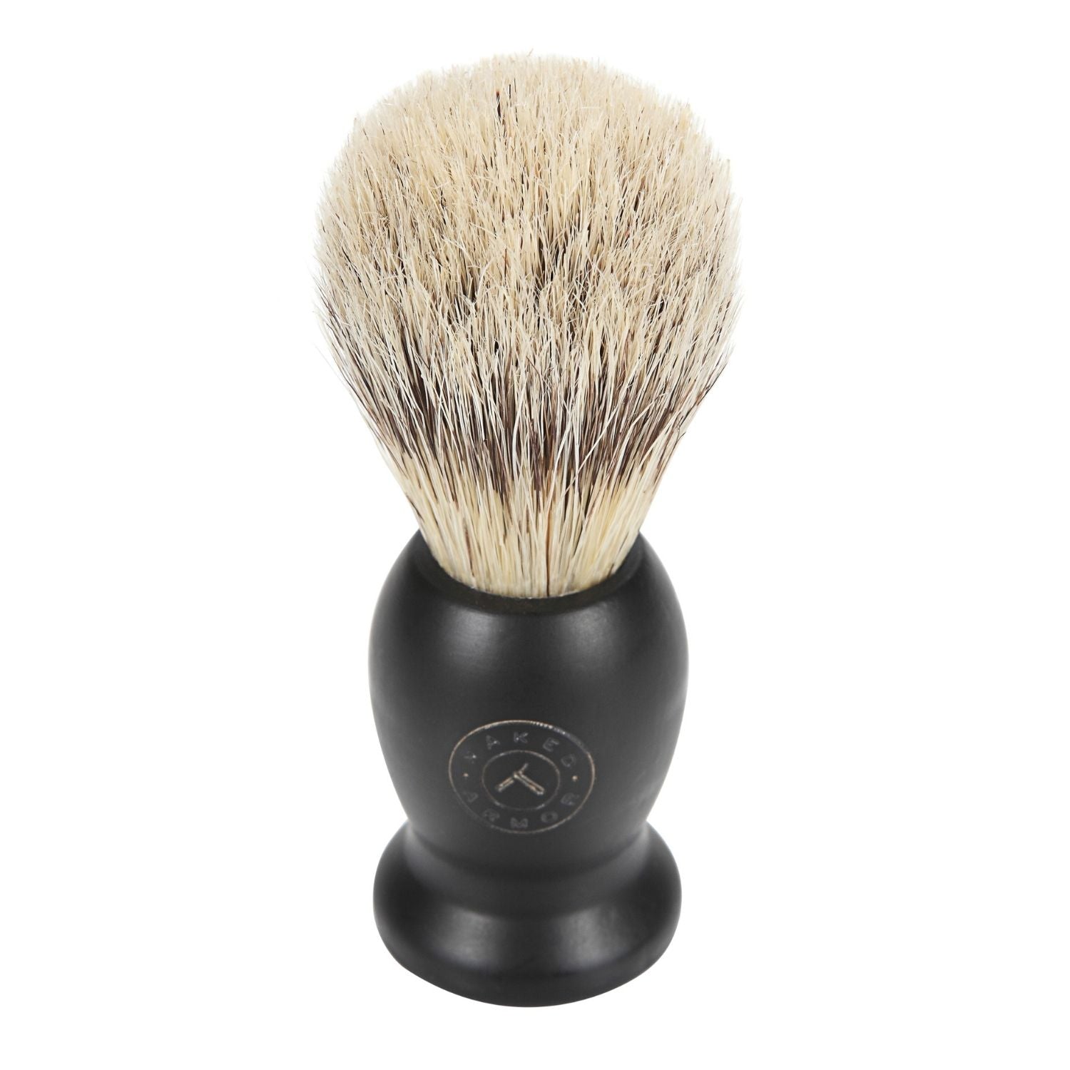 Naked Armor Swedish Black Wood Synthetic Shaving Brush.