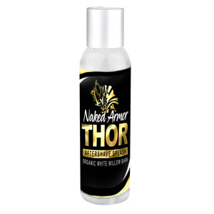 Naked Armor Thor AHA Aftershave Splash 4 fluid ounces (Vegan Friendly)