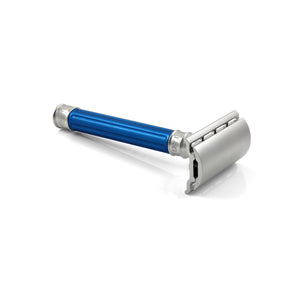 Edwin Jagger 3ONE6 Stainless Steel Double Edge Safety Razor, Blue