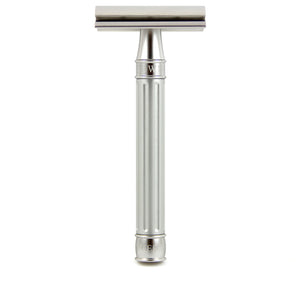 Edwin Jagger 3ONE6 Stainless Steel Double Edge Safety Razor, Silver