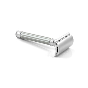 Edwin Jagger 3ONE6 Stainless Steel Double Edge Safety Razor, Silver