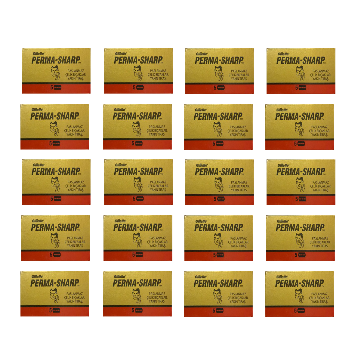 Perma-Sharp Super Safety Razor Blades (100 Pack).