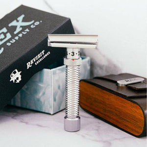 Rex Supply Co. Konsul Slant Adjustable Stainless Steel Safety Razor With Case