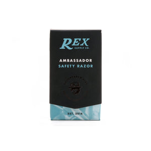 Rex Supply Co. Ambassador Adjustable razor package from rex razor company