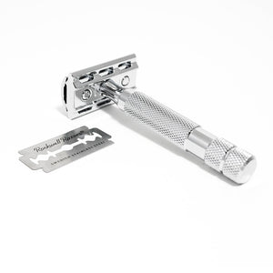 rockwell  6c white chrome double edge safety razor