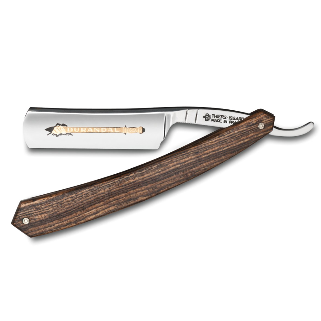 Thiers Issard &#39;Durandal&#39; Straight Razor 6/8&quot; Bocote Wood Carbon Steel