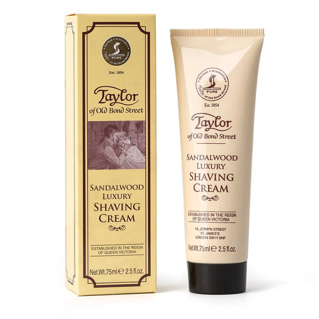 Taylor of Old Bond Street Sandalwood Shaving Cream Tube 2.5 oz - Grown Man Shave