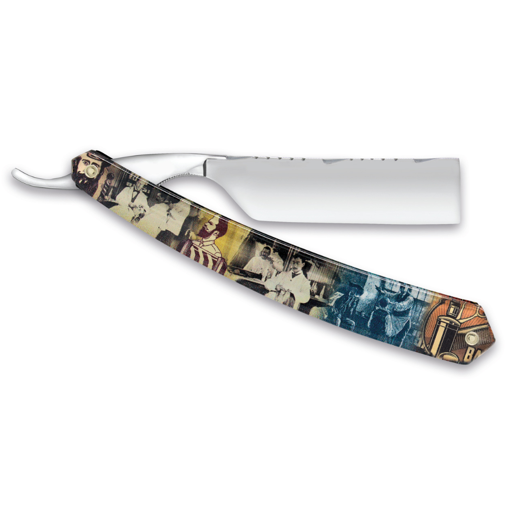 Thiers Issard Historic &#39;Special Toute Barbes&#39; Straight Razor 7/8&quot; Resin Carbon Steel.