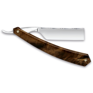 Thiers Issard Chocolate Maple Square Nose Straight Razor 7/8" Special Toutes Barbes 