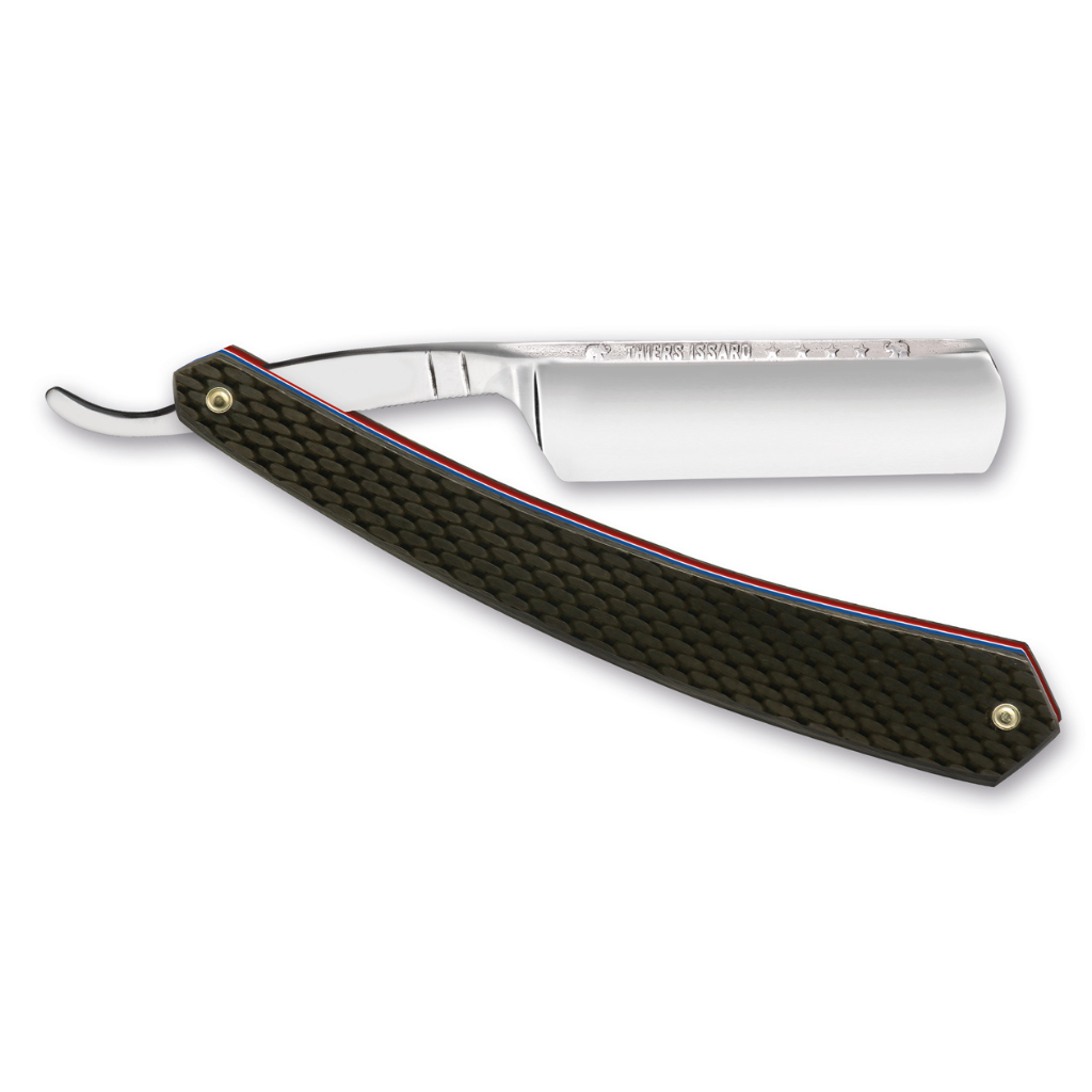 Thiers Issard Historic &#39;La Legende&#39; Straight Razor 6/8&quot; Carbon Fiber Carbon Steel.