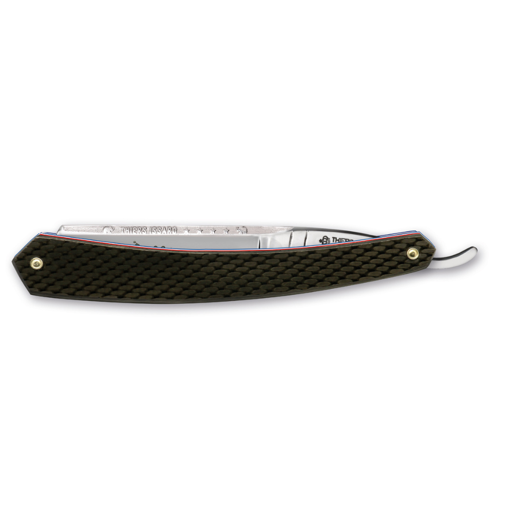 Thiers Issard Historic &#39;La Legende&#39; Straight Razor 6/8&quot; Carbon Fiber Carbon Steel.