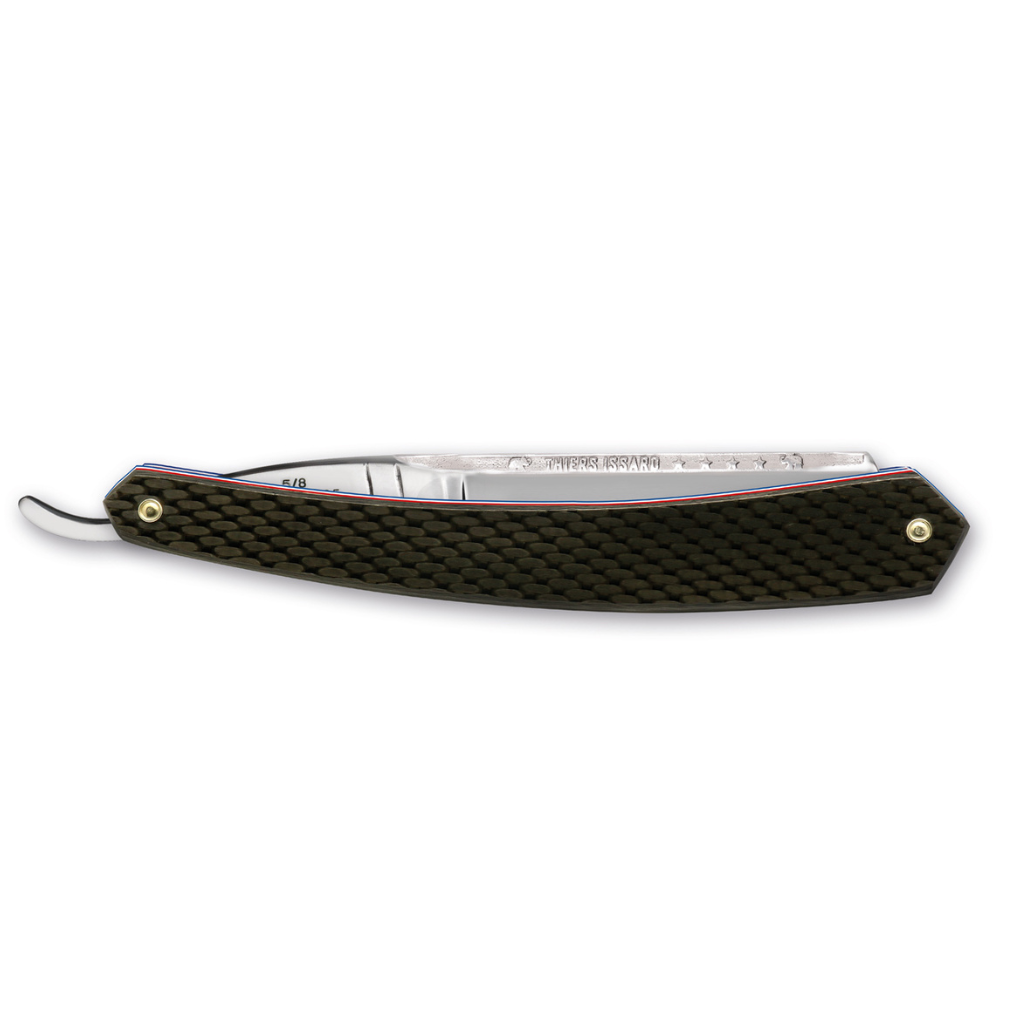 Thiers Issard Historic &#39;La Legende&#39; Straight Razor 6/8&quot; Carbon Fiber Carbon Steel.