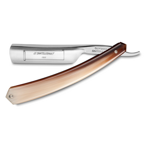 Thiers Issard 'Le Chatellerault 1800' Straight Razor 6/8" Blond Horn Carbon Steel