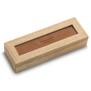 Thiers Issard Oak Box with Glass Window for Two Razors