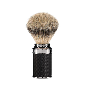 Muhle Traditional Silvertip Badger and Open Comb 3-piece Safety Razor Set Black and Chrome